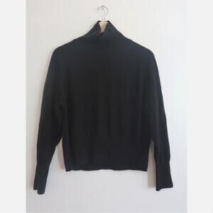 Vince Cashmere Wool Blend Turtleneck Sweater Black Women's Size Medium